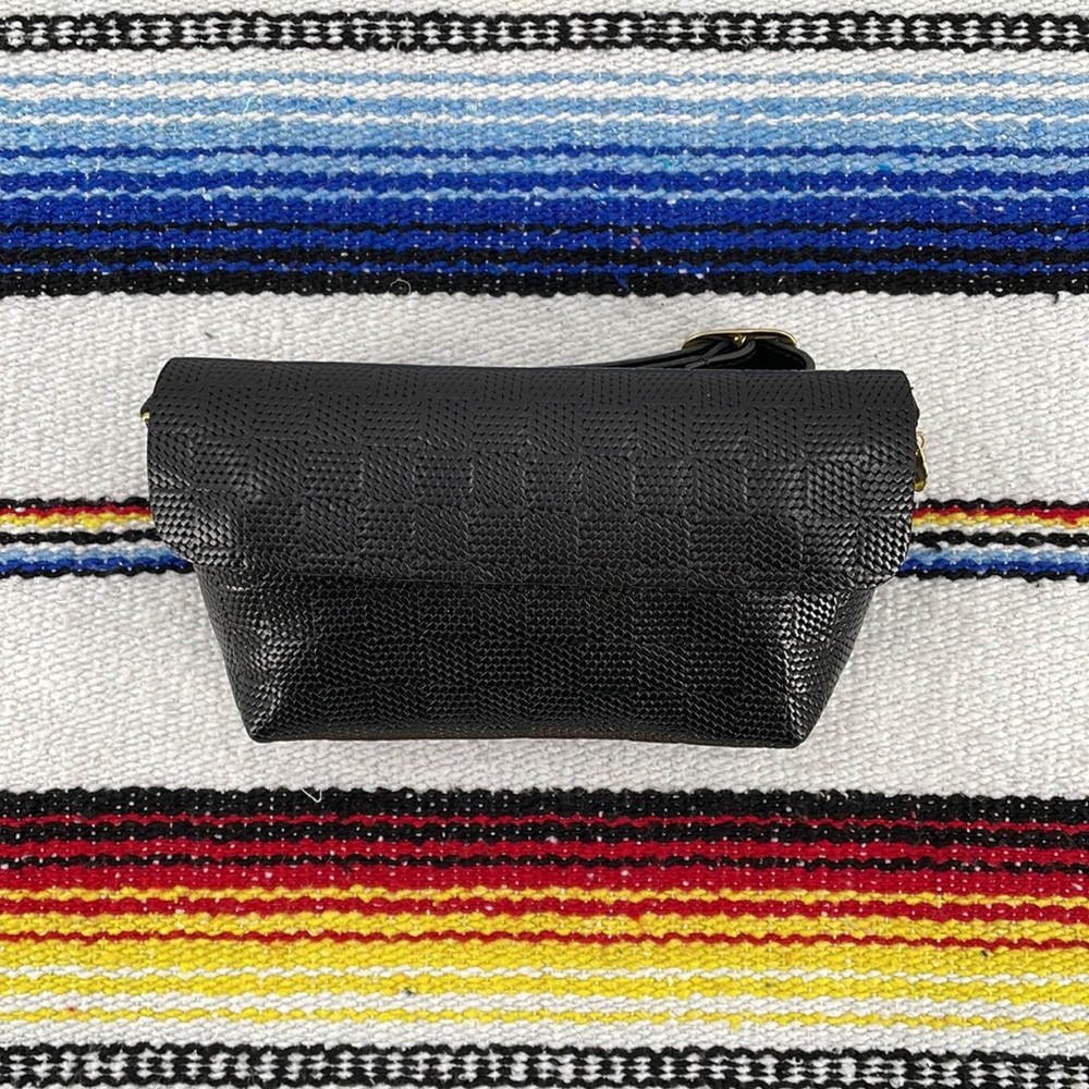 Clare V. Gustav Belt Bag in Black Honolulu Leather